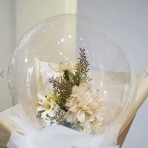 結婚式-電報-祝電】balloon-flower-beige-バルーンフラワーベージュ【ブーケタイプ】-ラッピーのバルーン電報-03-09-2026_08_32_AM